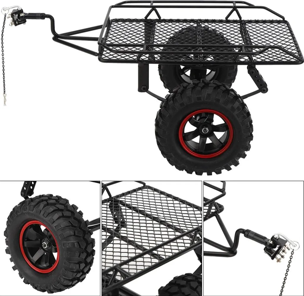 Trémie de remorque métallique ultra résistante pour Crawler RC 1/10 - 7