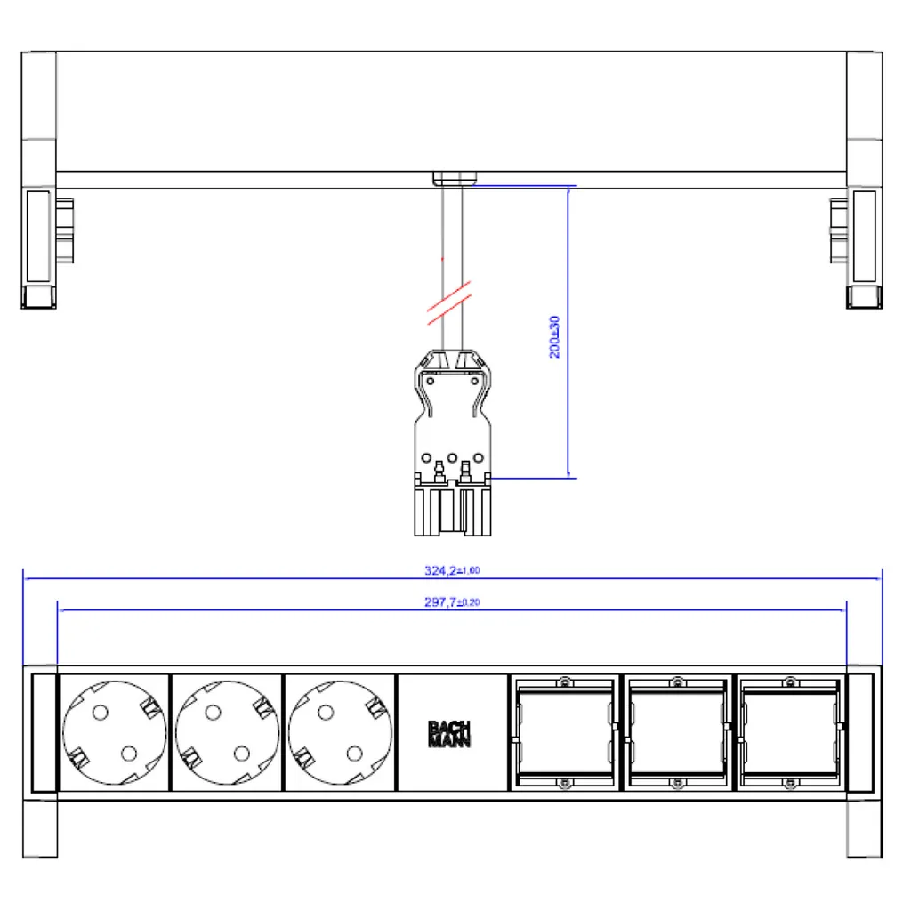 Multipresa da Scrivania BACHMANN DESK2 Acciaio Inox - Eleganza e Funzioni - 2