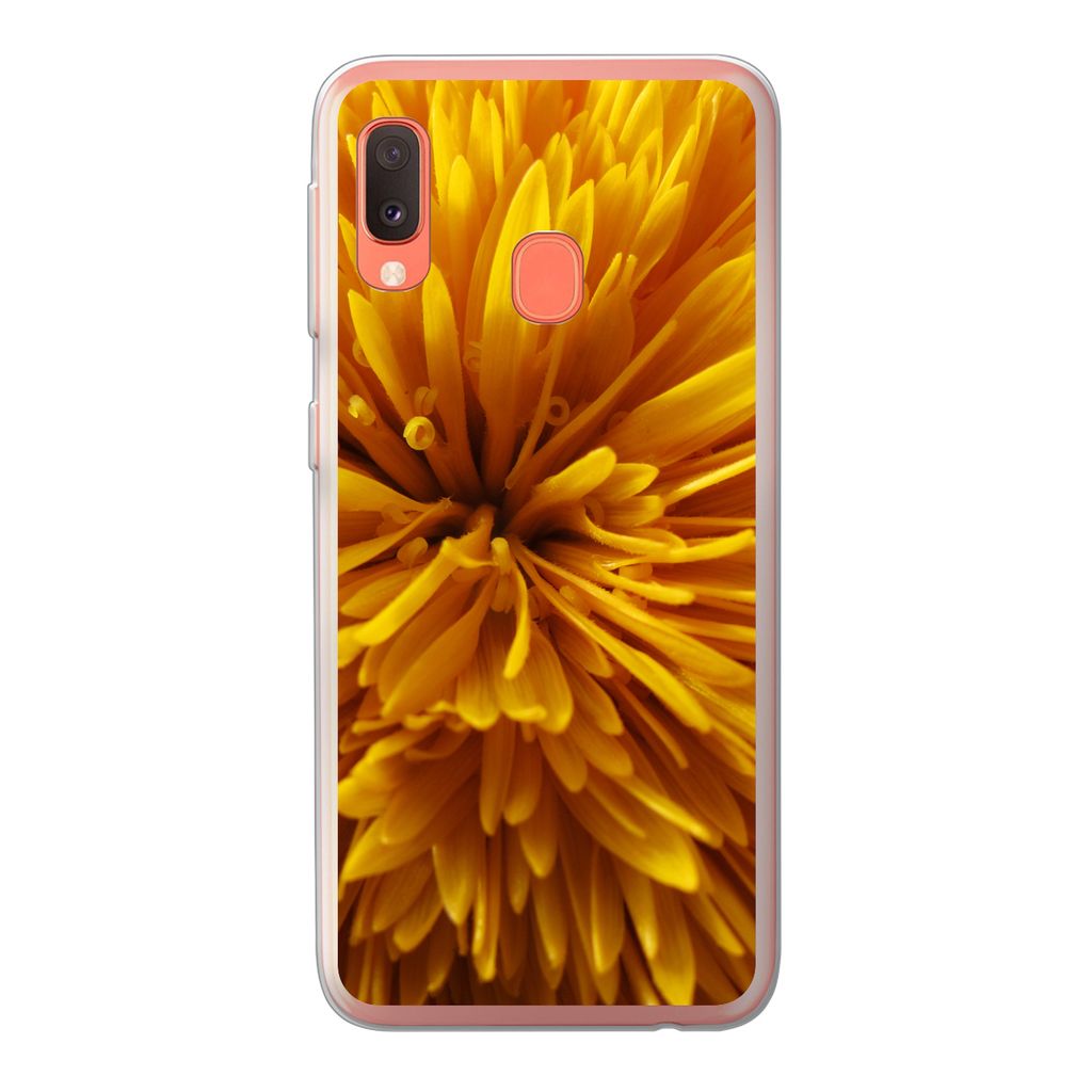 MuchoWow Handyhülle Schutzhülle Hülle für Samsung Galaxy A20e Löwenzahn - Gelb - Abstrakt Silikon Softcase Handy Hülle - Abdeckung