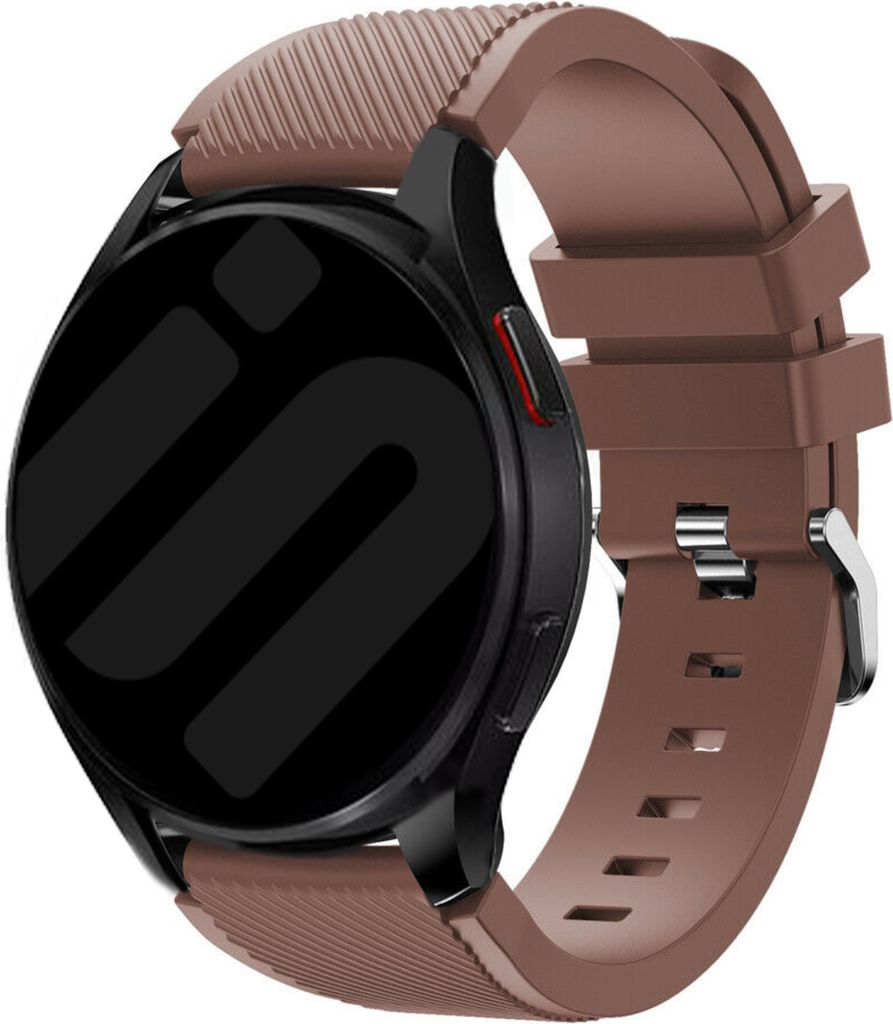 Strap-it Samsung Galaxy Watch 6 Classic 47mm Silikon Armband (Kaffeebraun)