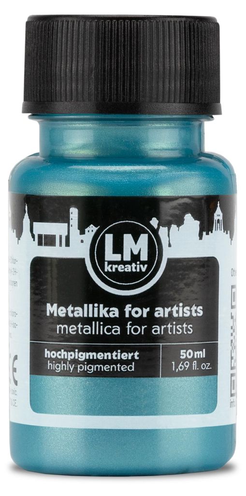 LM-Kreativ Metallika for Artists 50 ml, Türkis – Produktbild 