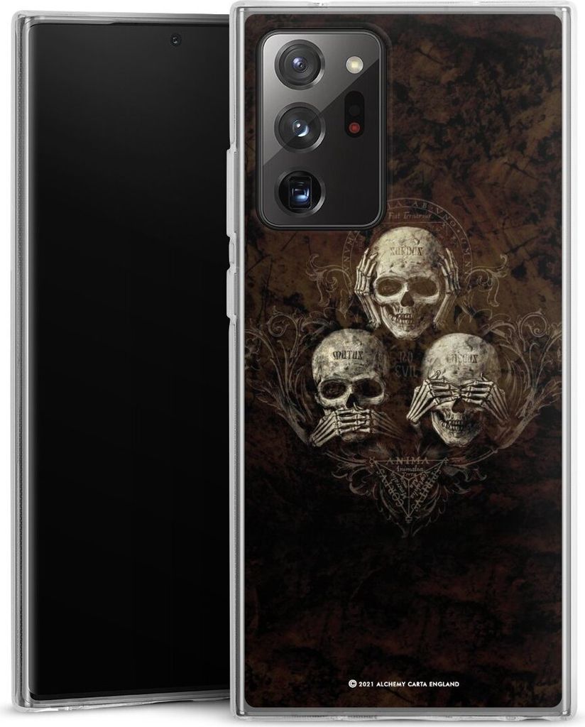 DeinDesign Handyhülle für Samsung Galaxy Note 20 Ultra 5G Silikon Hülle Case Smartphone Schutzhülle Art Gothic Totenköpfe