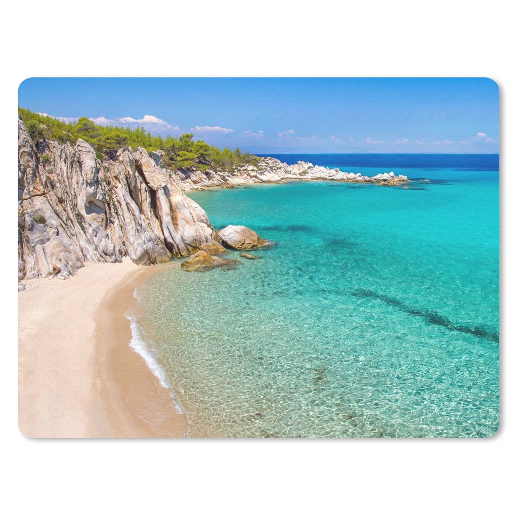 MuchoWow Mauspad Mousepad Meer - Strand - Sommer 23x19 cm - Mousepads - Maus Mat - Pad - Mausunterlage - Schreibtischunterlage - Mauspad