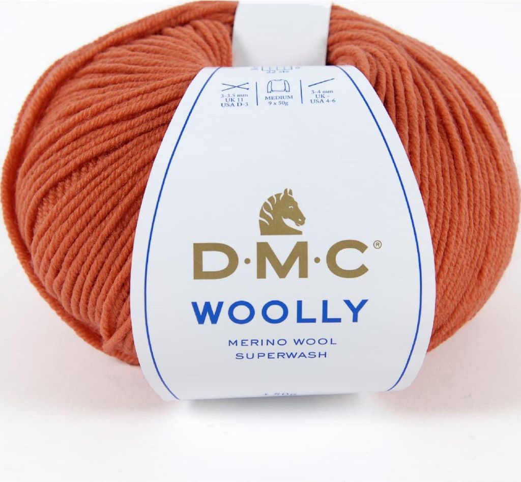 DMC-Wolle „Woolly“ aus Wolle – 100 % australische Wolle, 488 (Farbe 131)
