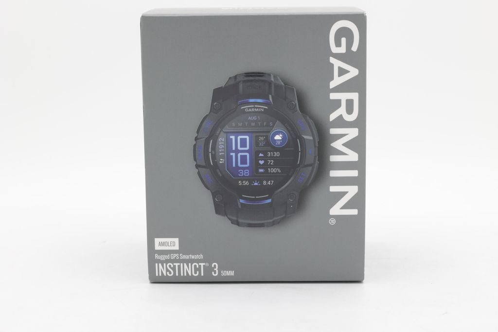 Garmin Instinct 3 AMOLED, 50mm, Schwarz/Blau Produktbild 