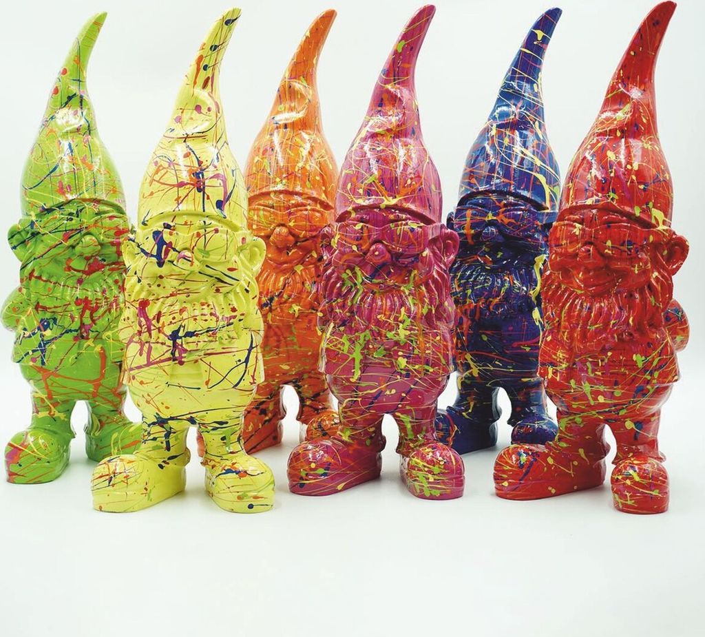 Casa Padrino Deko Figur Gartenzwerg H. 40 cm - Verschiedene Farben - Deko Skulptur