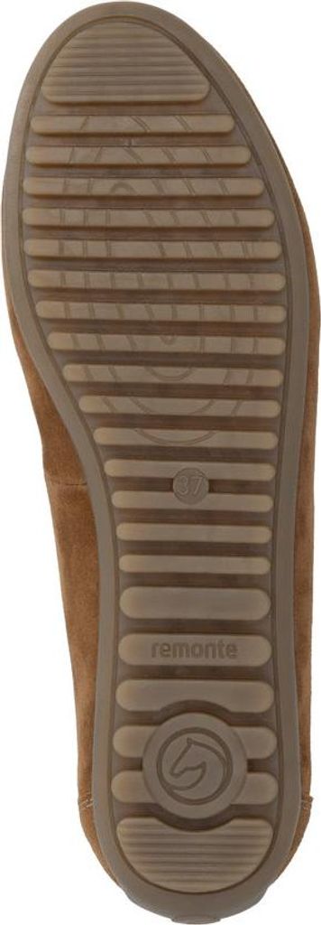 Remonte Damen Leder flache unifarben Slipper D3K00, Größe:39 EU, Farbe:Braun