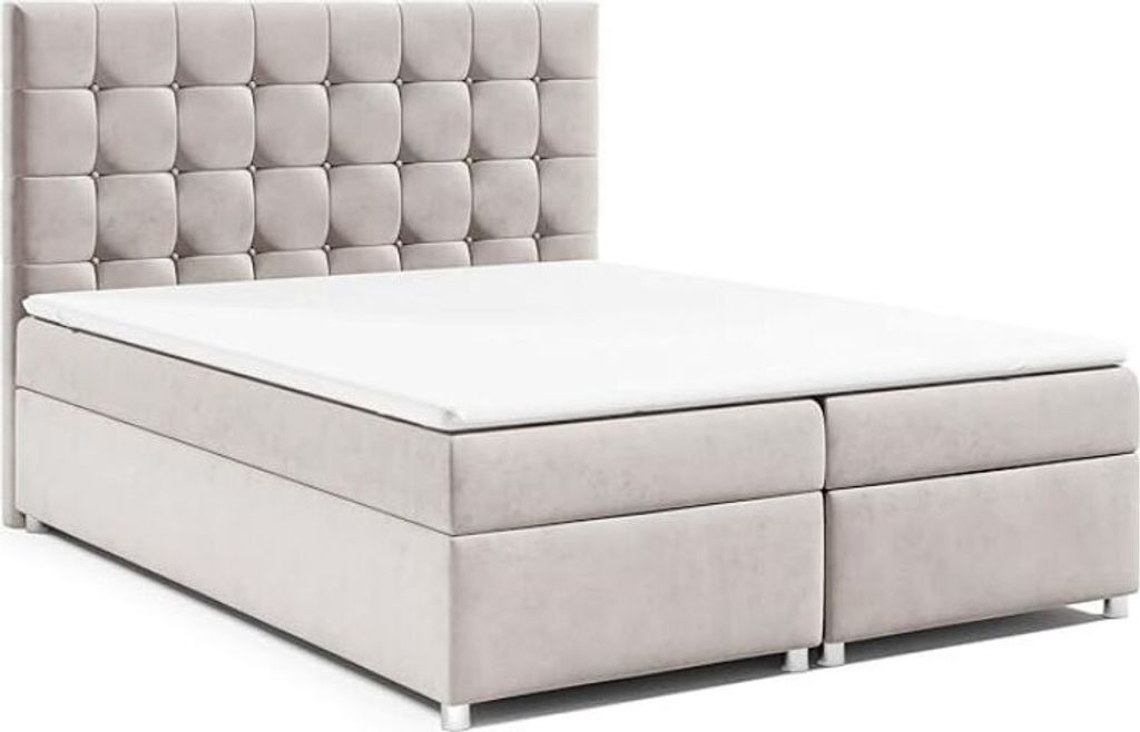 Best for Home Boxspringbett mit Bettkasten Trinity K-9 Bonellfederkern inkl. Topper, mit Lieferung, Aufbau & Entsorgung 200x200-Creme
