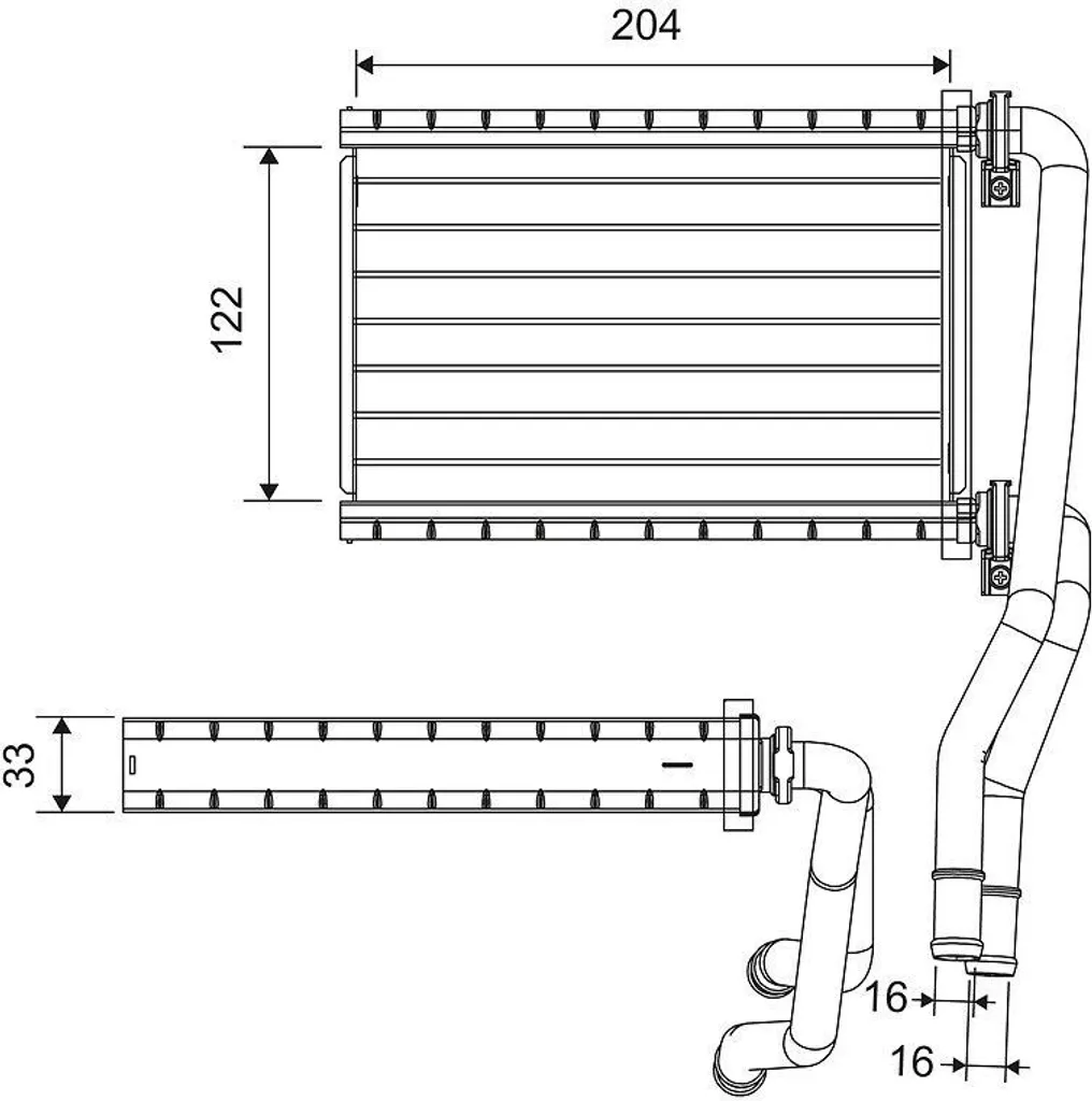Radiateur de Chauffage Valeo 811535 pour Sedici OE 71743143 Qualité Origine
