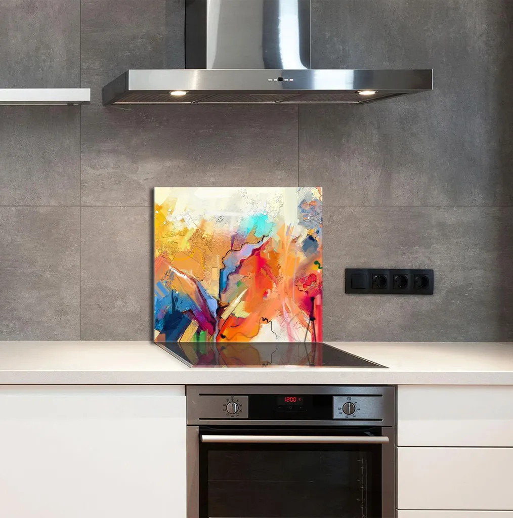 Paraschizzi Cucina 65x60 Vetro Temperato Pomodoro - Design Moderno