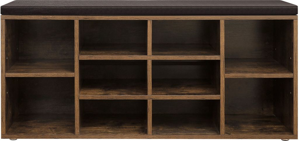 VASAGLE Schuhbank, Sitzbank, 10 Fächer, Länge 104 cm, Braun Produktbild 