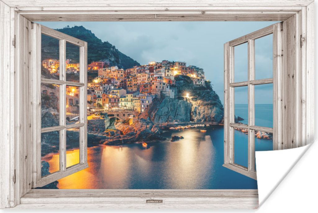 MuchoWow Poster Durchblick - Italien - Meer 180x120 cm - Fotoplakat