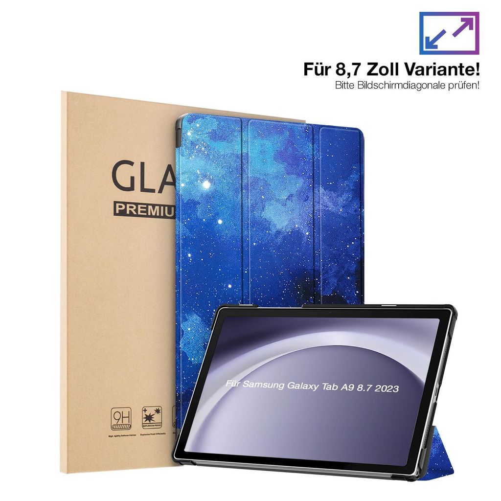Schutzhülle + 2x 9H Display Glas für Samsung Galaxy Tab A9 Produktbild 