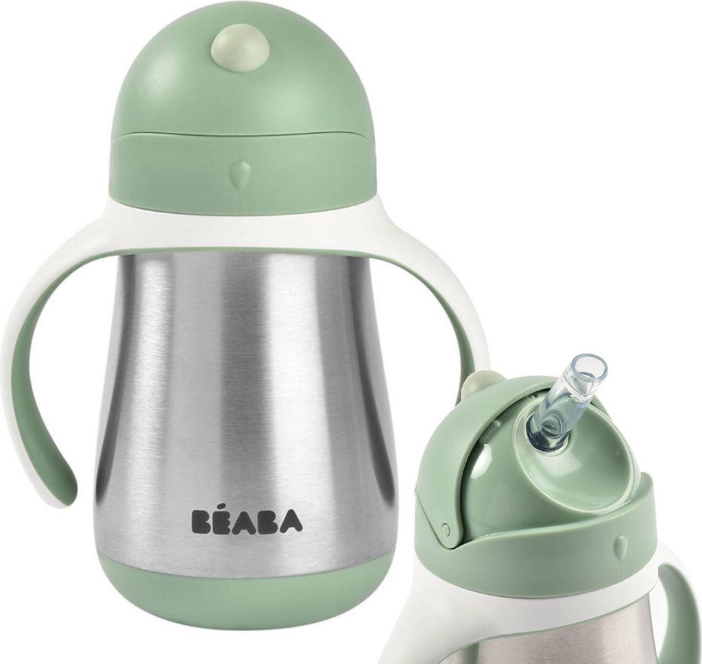 Beaba tazza con cannuccia in acciaio inox 250ml - verde Immagine del prodotto 