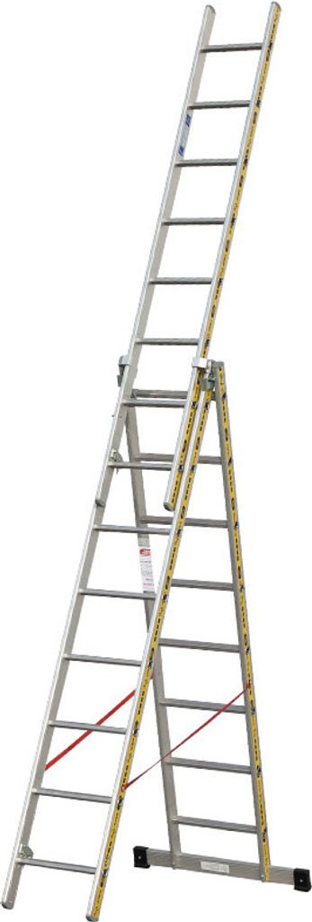 Euro-Light Mehrzweckleiter 3-tlg. Mod. 207 - Sprossenzahl: 3 x 8