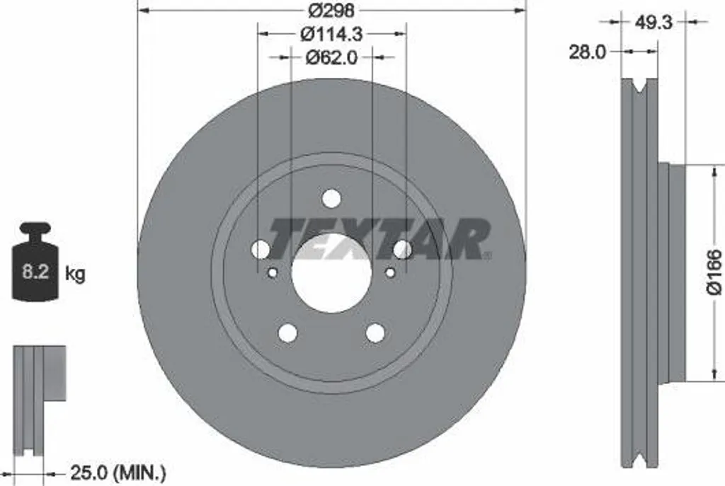 Disque de frein pour Toyota Corolla et C-HR, montage direct OE 43512F4010