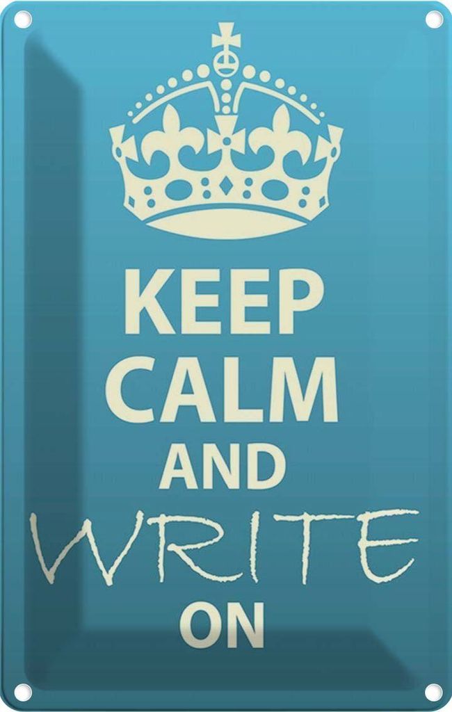vianmo Blechschild 18x12 cm Keep Calm and write on Yoga Produktbild 