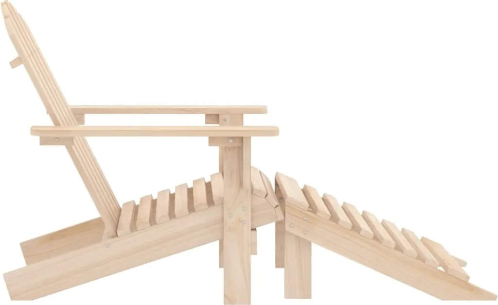 Sedia Adirondack con Poggiapiedi vidaXL in Legno Massello di Abete - 4