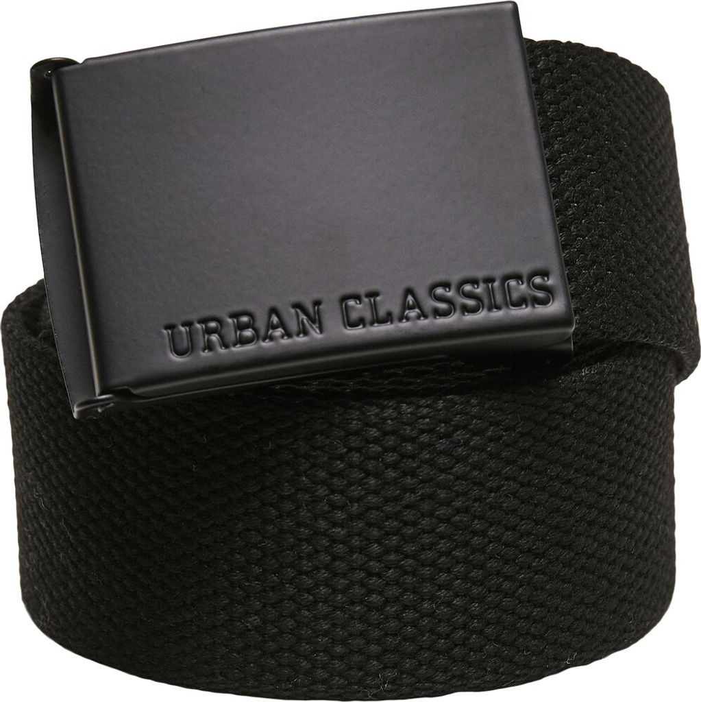 Urban Classics Farbige Canvas-schnalle Gürtel Schwarz L-XL Produktbild 