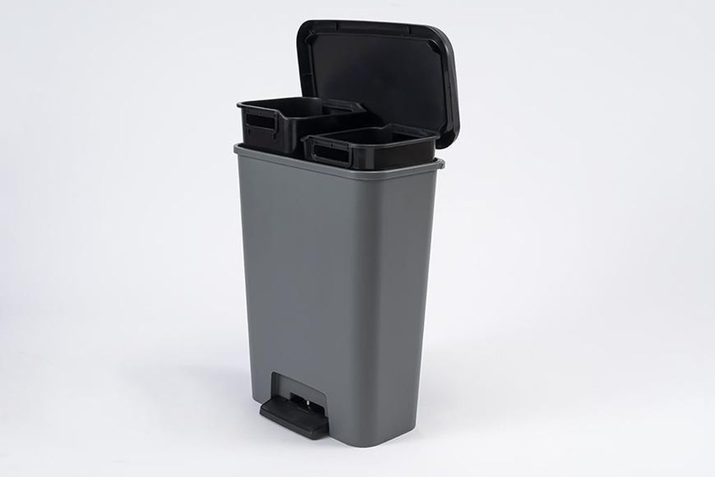Curver Abfalleimer, mit Pedal, Inhalt 2x23 l, Compatta Duo