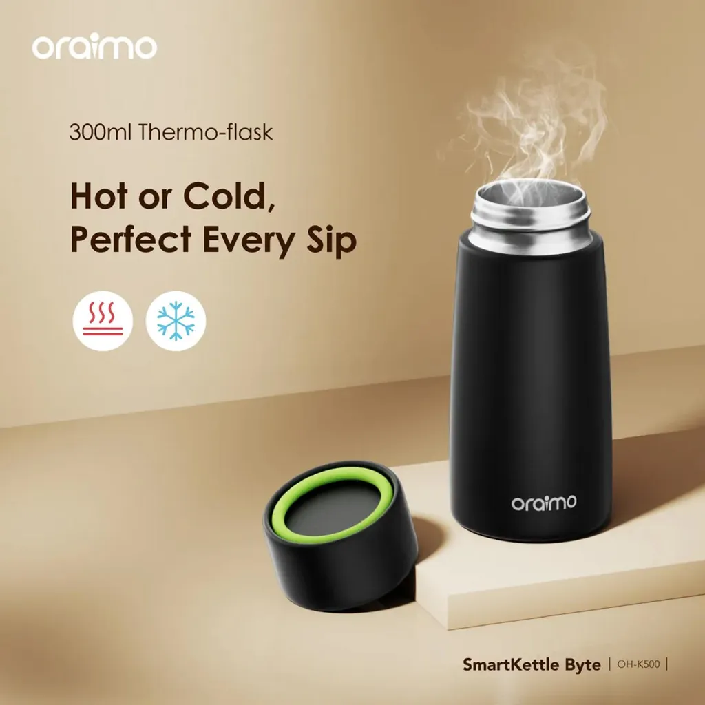 Bouilloire SmartKettle Byte Oraimo 1850W idéale pour le thé et café