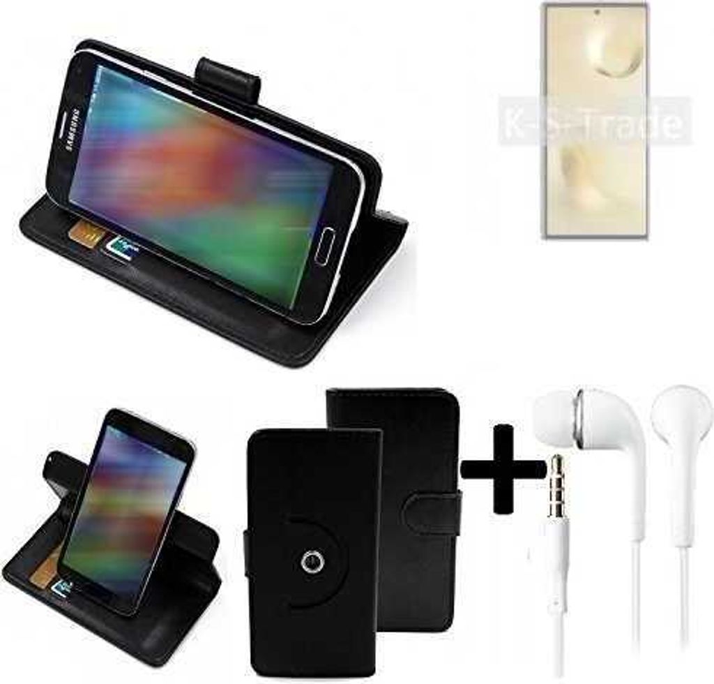 K-S-Trade Handy Hülle Schutz Hülle + Kopfhörer kompatibel mit Xiaomi Mi MIX Fold 2 Handyhülle Flipcase Smartphone Cover Handy Schutz Tasche