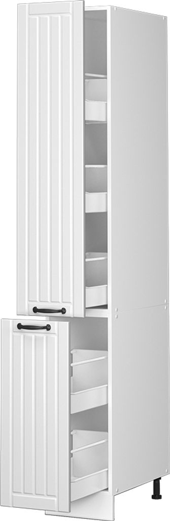 Badschrank Vicco Fame-Line Weiß Landhaus 30 x 206.8 cm, Model 43519