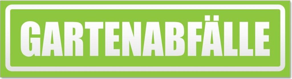 Gartenabfälle invertiert Magnetschild Schild magnetisch