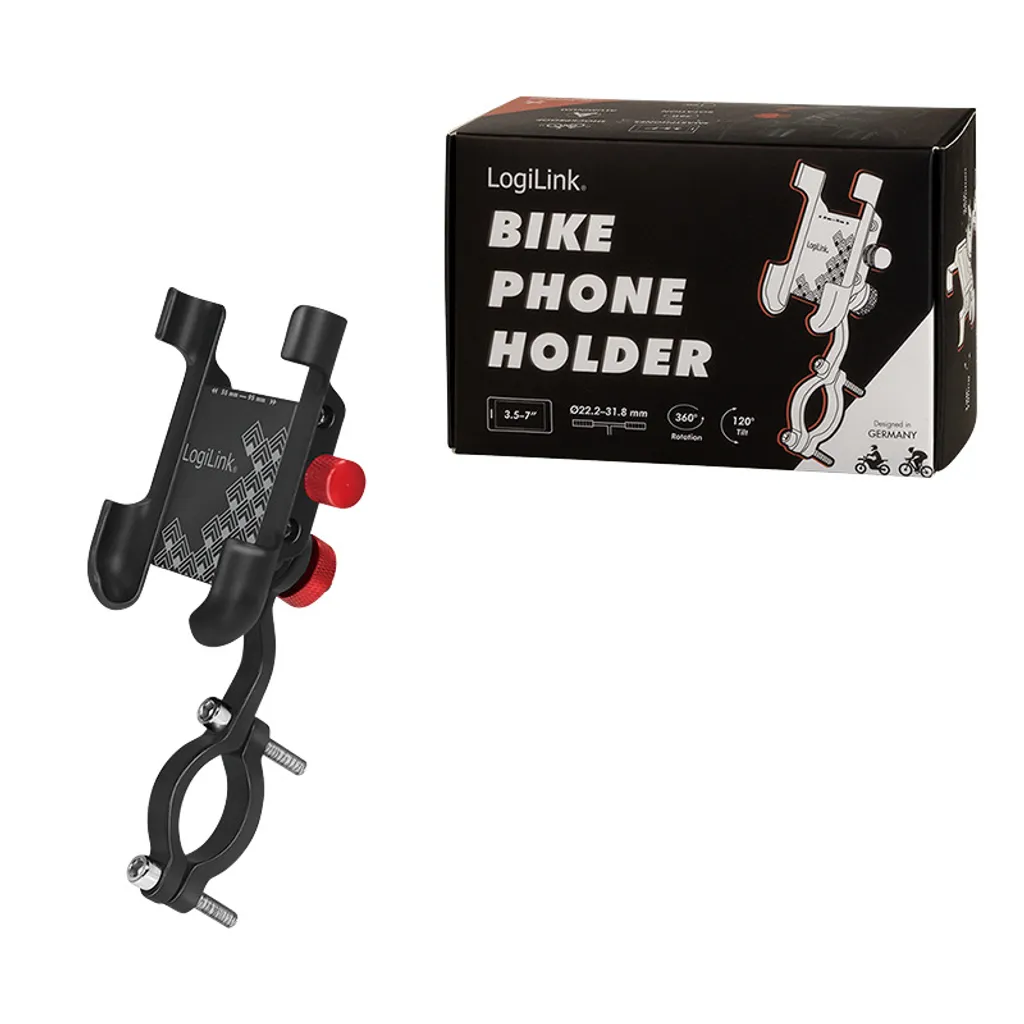 Support Smartphone Vélo Logilink avec Fixation Stable pour Écrans 7" Max - 15