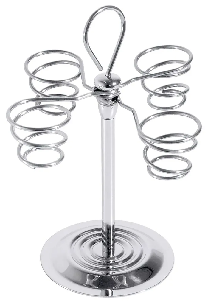 Support pour cornet de glace en acier inoxydable design spirale moderne