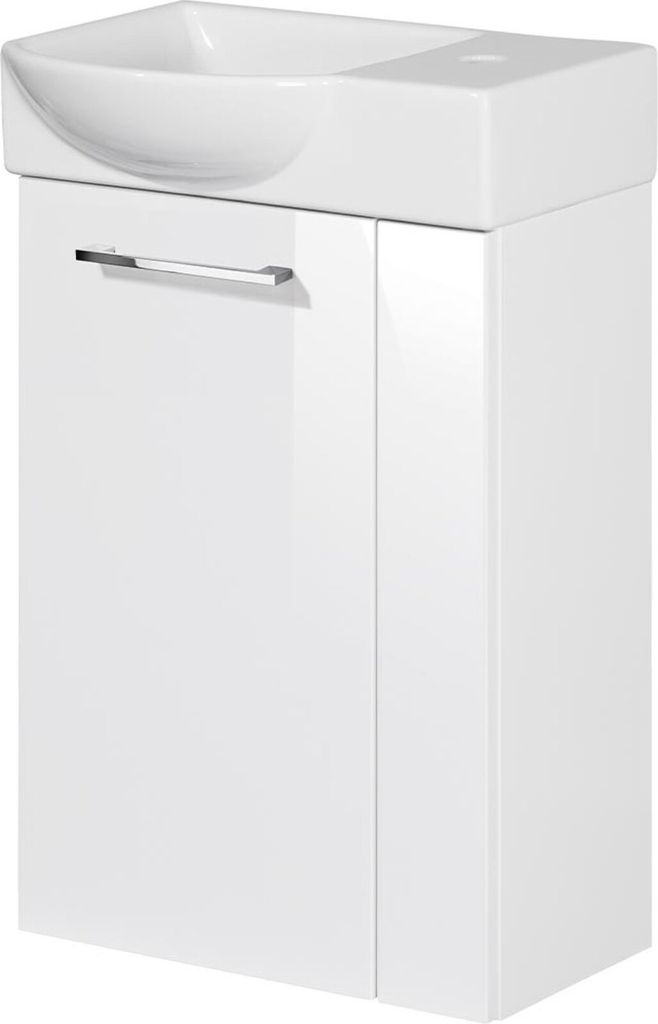 Fackelmann SBC SCENO Gäste WC Set 2-teilig 45 cm, Weiß, Produktbild 