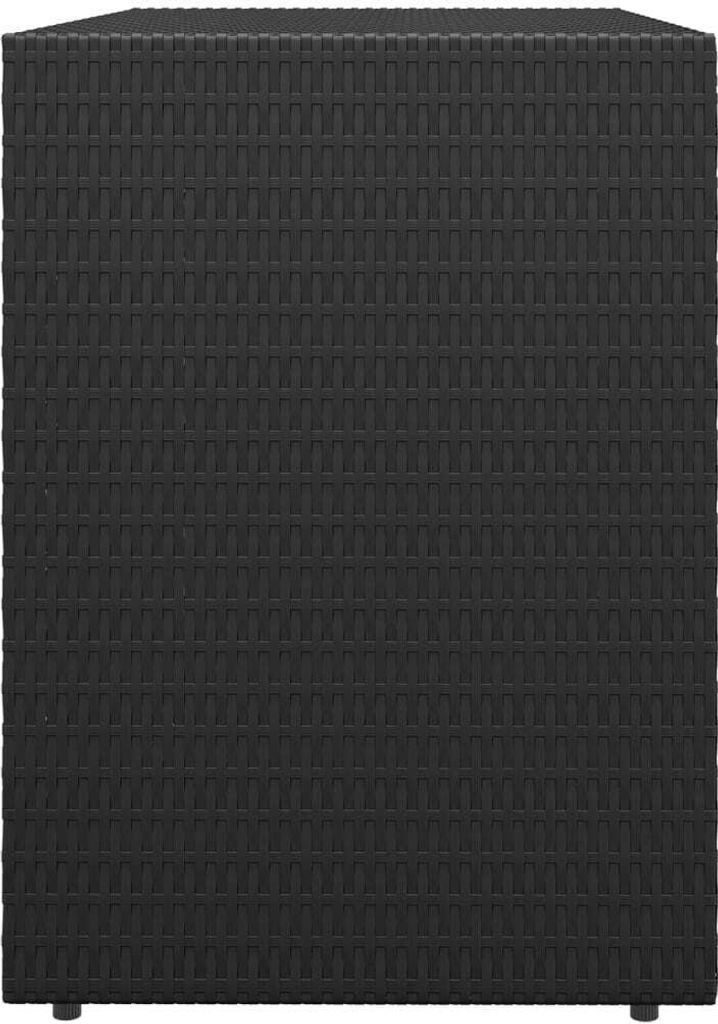 vidaXL Gartenschrank Schwarz 100x55,5x80 cm Poly Rattan Produktbild 4