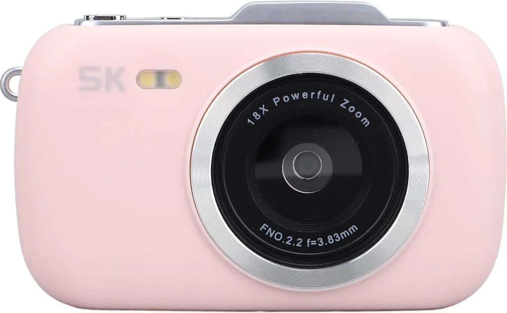 Appareil photo compact 5K 80 MP avec zoom 18x et écran IPS 2,8" rouge