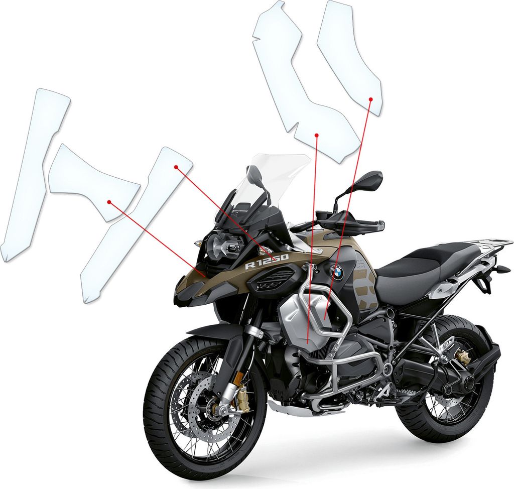 Lackschutzfolie Steinschlagschutz passend für BMW R1250 GS Adventure (2019-C)