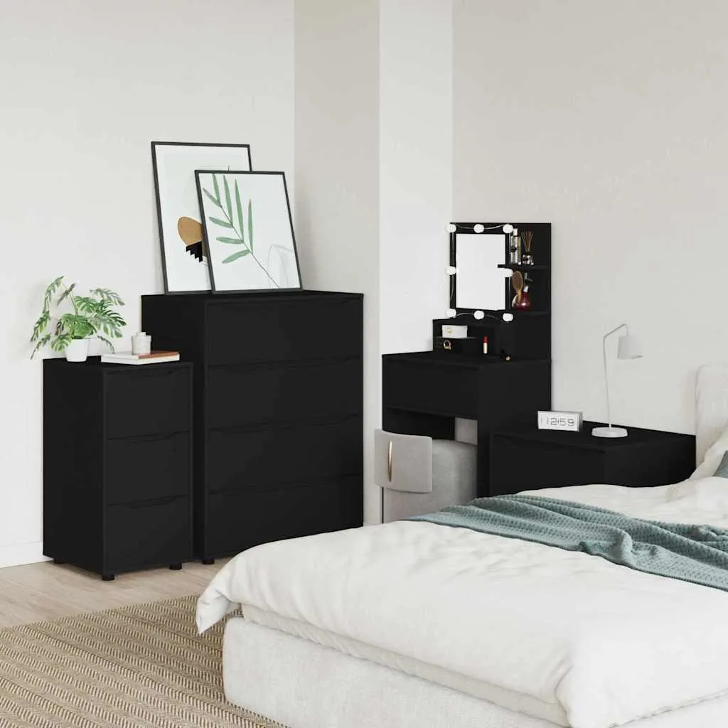 Petit meuble de rangement Noir gain de place pour espaces restreints - 5