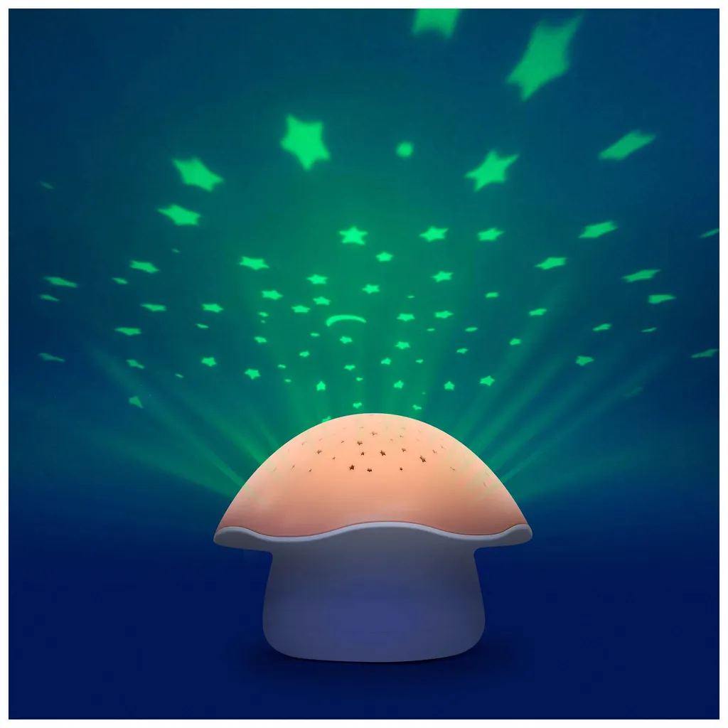 Veilleuse Champignon Étoilé Multicolore LED avec Arrêt Automatique