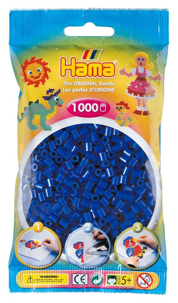 Hama-Perlen Blau 1000Stück, 1Beutel