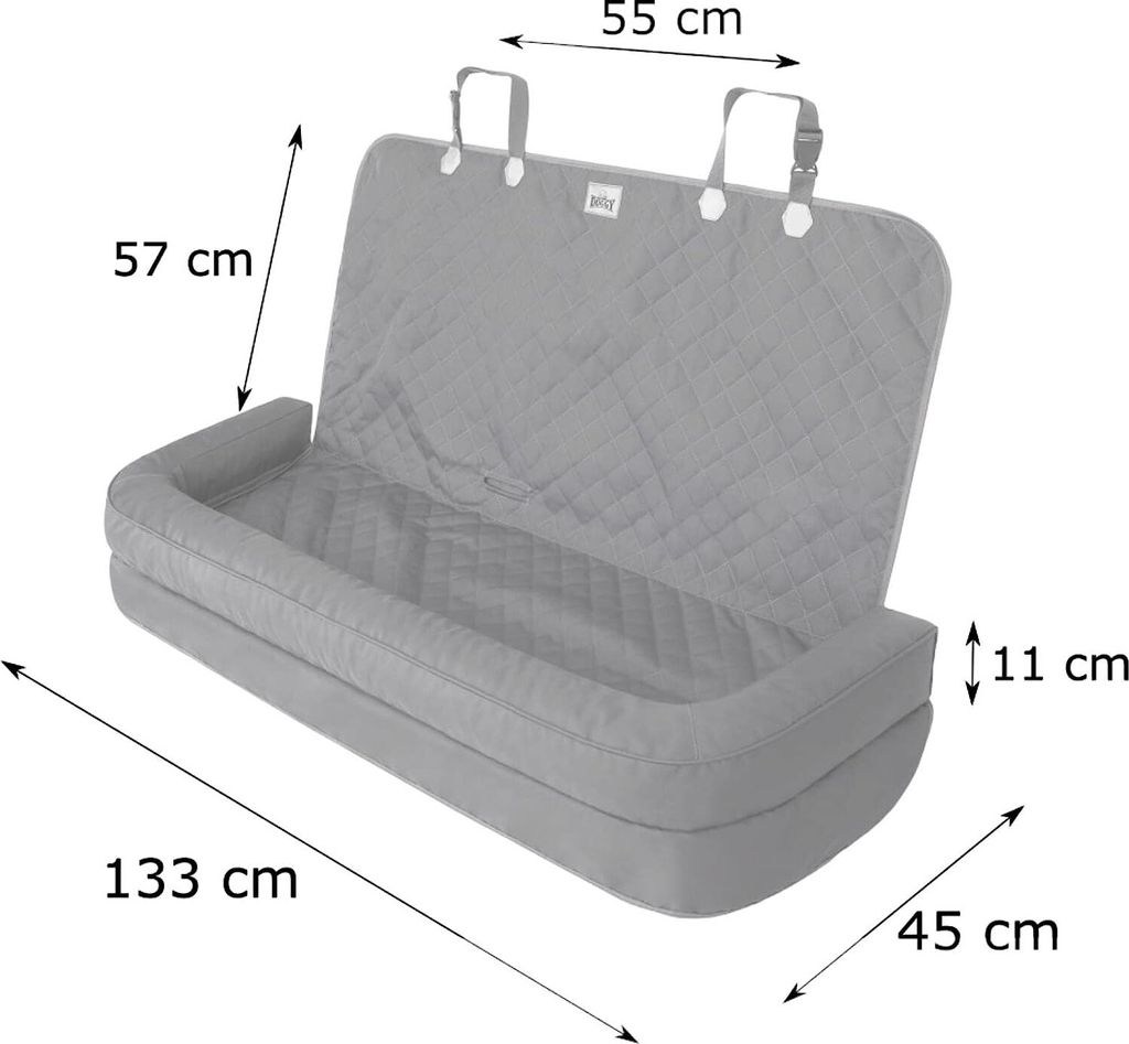Produktbild von Doctor Bark Gepolsterte Kofferraumschutz Hundedecke Mit Ladekantenschutz & All-Side-Schutz, Waschbar & Geruchsfrei, Kofferraum Autodecke Für Hunde (Gr. S - 60x90 Cm/Braun