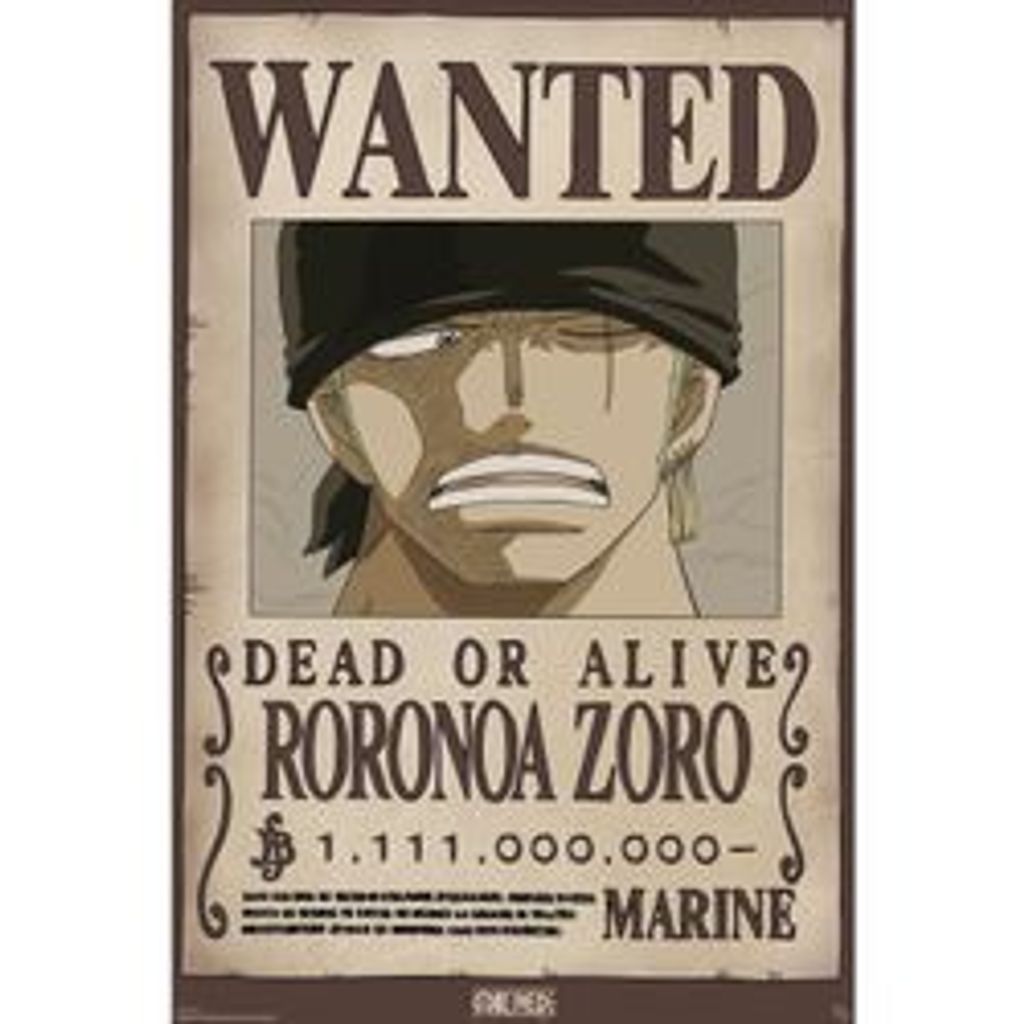 One Piece - Plagát Maxi 91,5x61 - Hľadá sa Roronoa Zoro Obrázok produktu 1