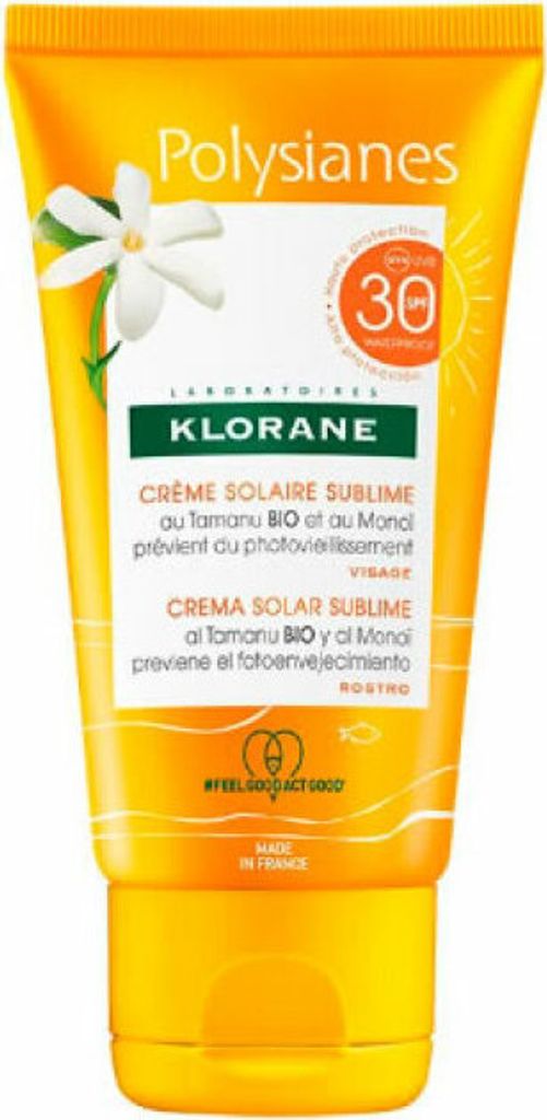Sonnencreme Klorane Polysianes Solar Sublime Face Sun Cream SPF30