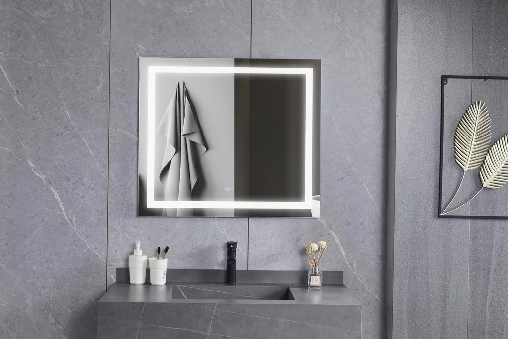 Miroir de salle de bain LED 70x120 cm Antibuée Blanc - Grand Format Mural