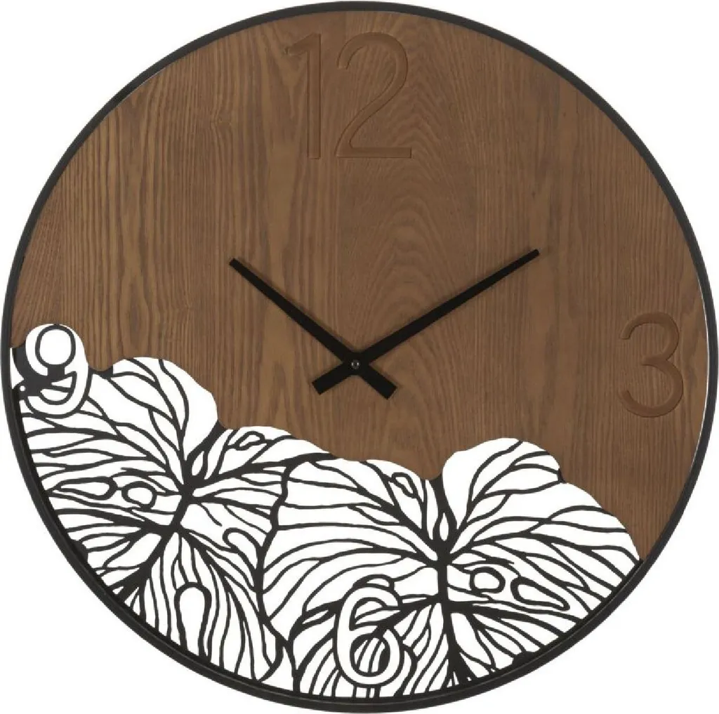 Orologio da Muro Mauro Ferretti 60x2 cm | Design Industrial Legno Nero