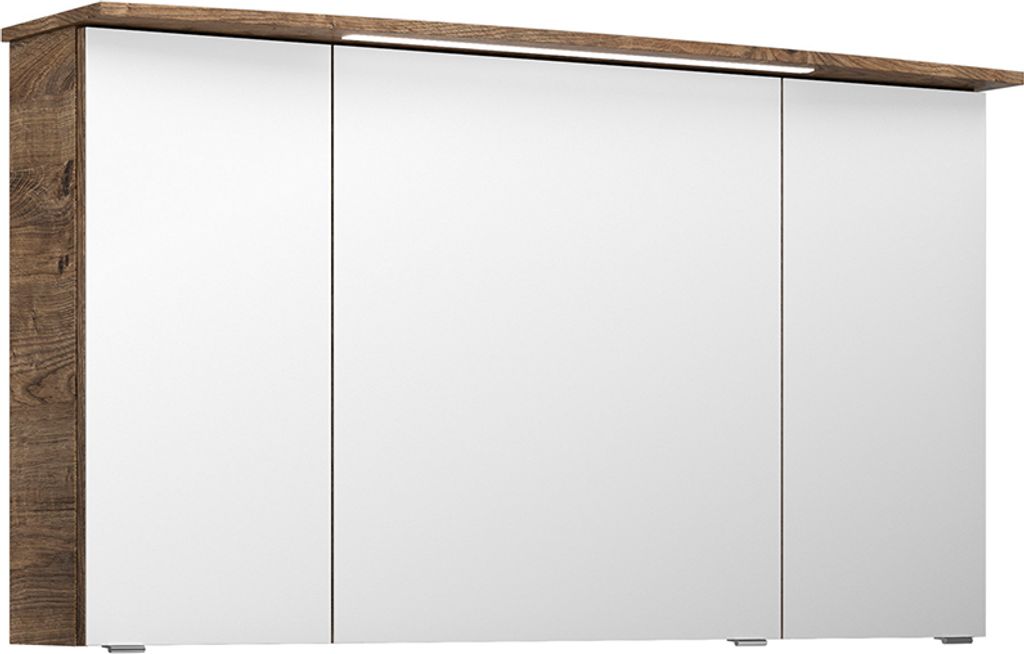 Spiegelschrank 142cm mit LED-Leuchte in Eiche Ribbeck Produktbild 