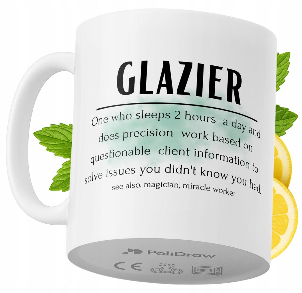 Lustige Tasse für Glaser - Kaffee- oder Teetasse mit witzigem Textdesign - ideal für Geburtstage, Namenstage, Feiertage und besondere Anlässe. H...