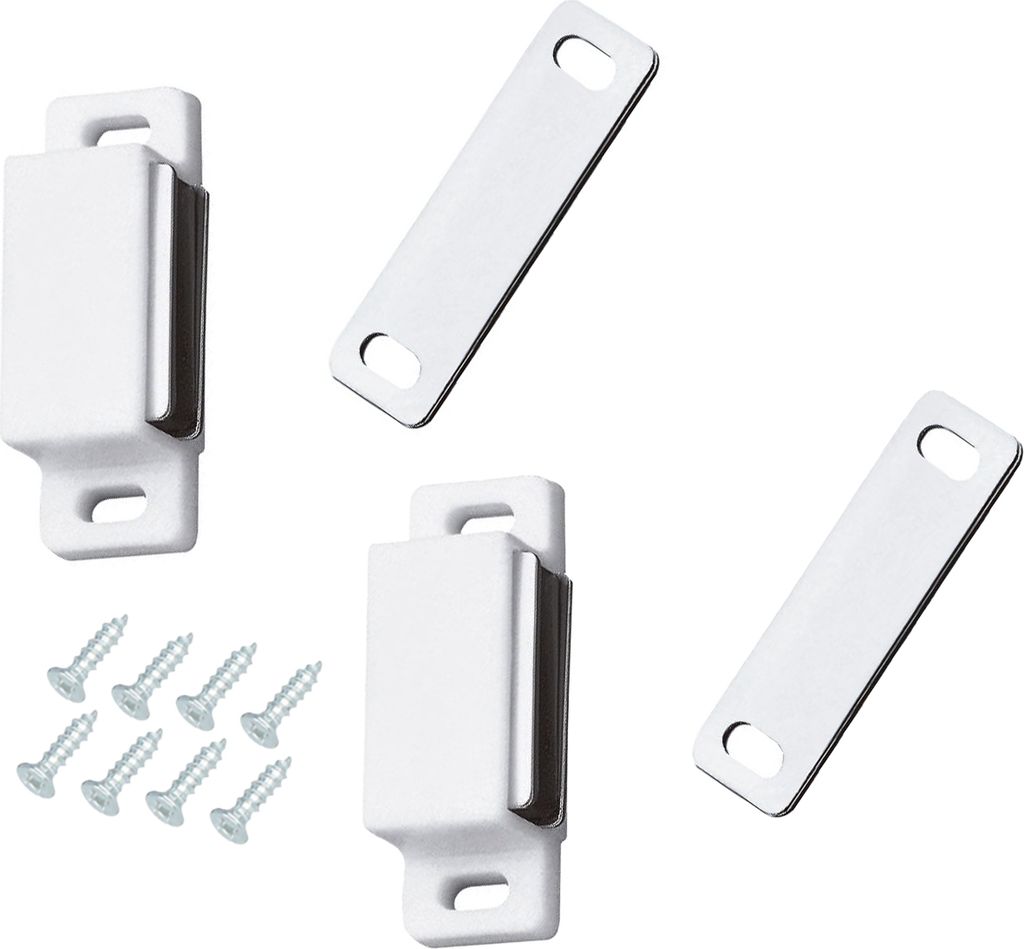 Paar Magnetschnäpper Möbelmagnet Türmagnet Magnetverschluss Schnapper 3kg weiß