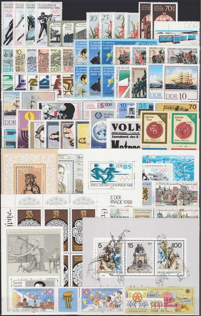 DDR-Jahrgang-1988-postfrisch - komplett