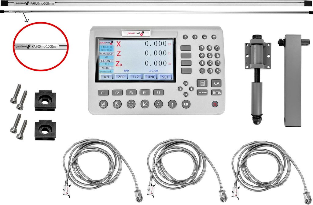 PAULIMOT 4-Achsen Magnetband-Messsystem-Set mit LCD-Bildschirm für PM5000