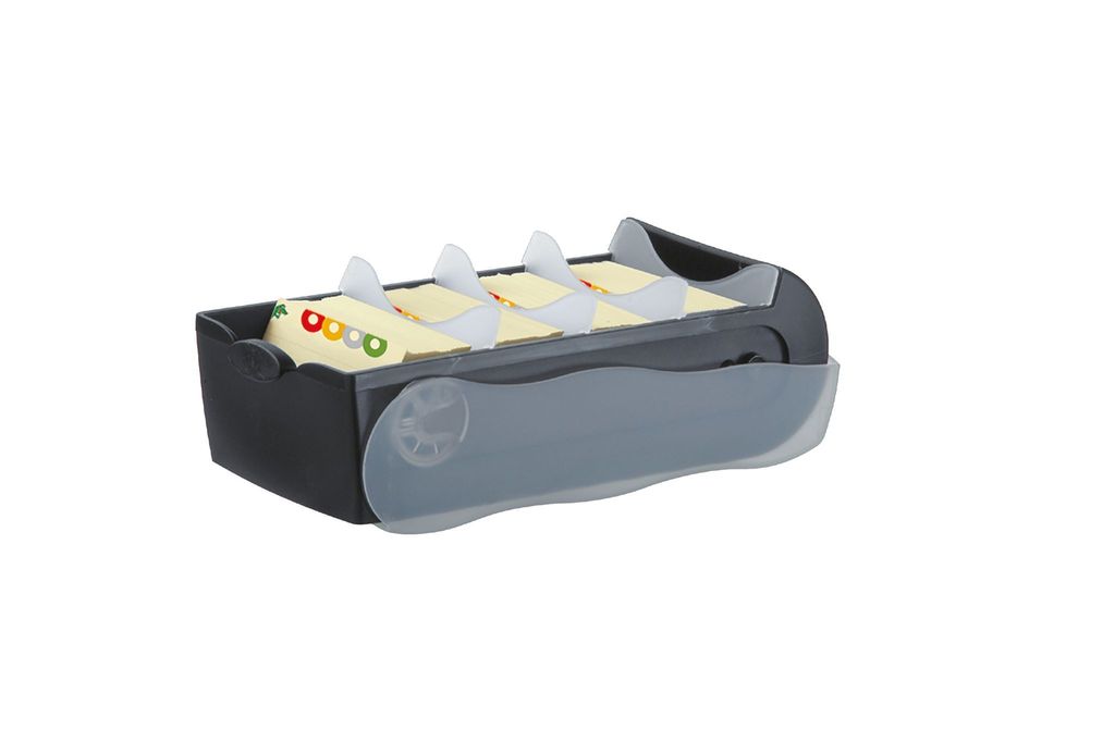HAN Karteibox Croco gefüllt transluzent/schwarz DIN A7
