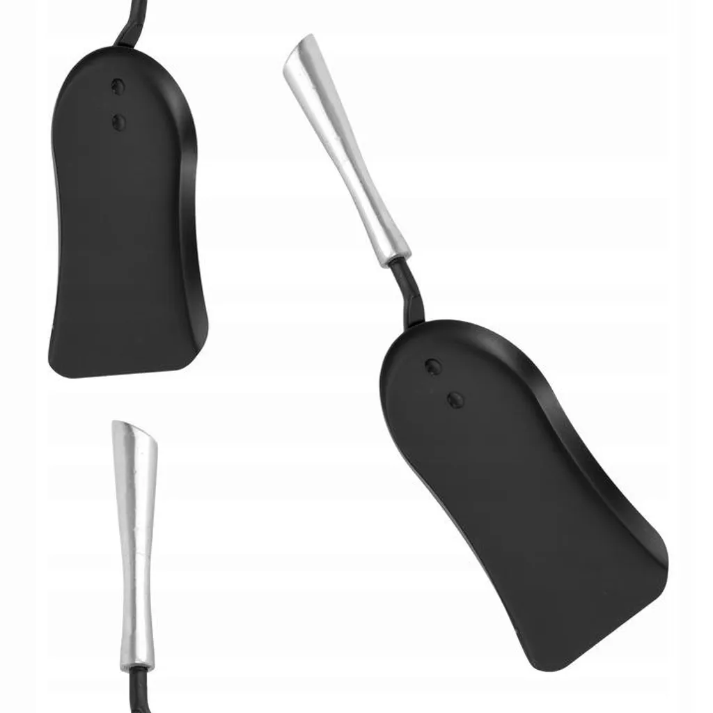 Ensemble d'outils pour cheminée noir 4 pièces avec support robuste