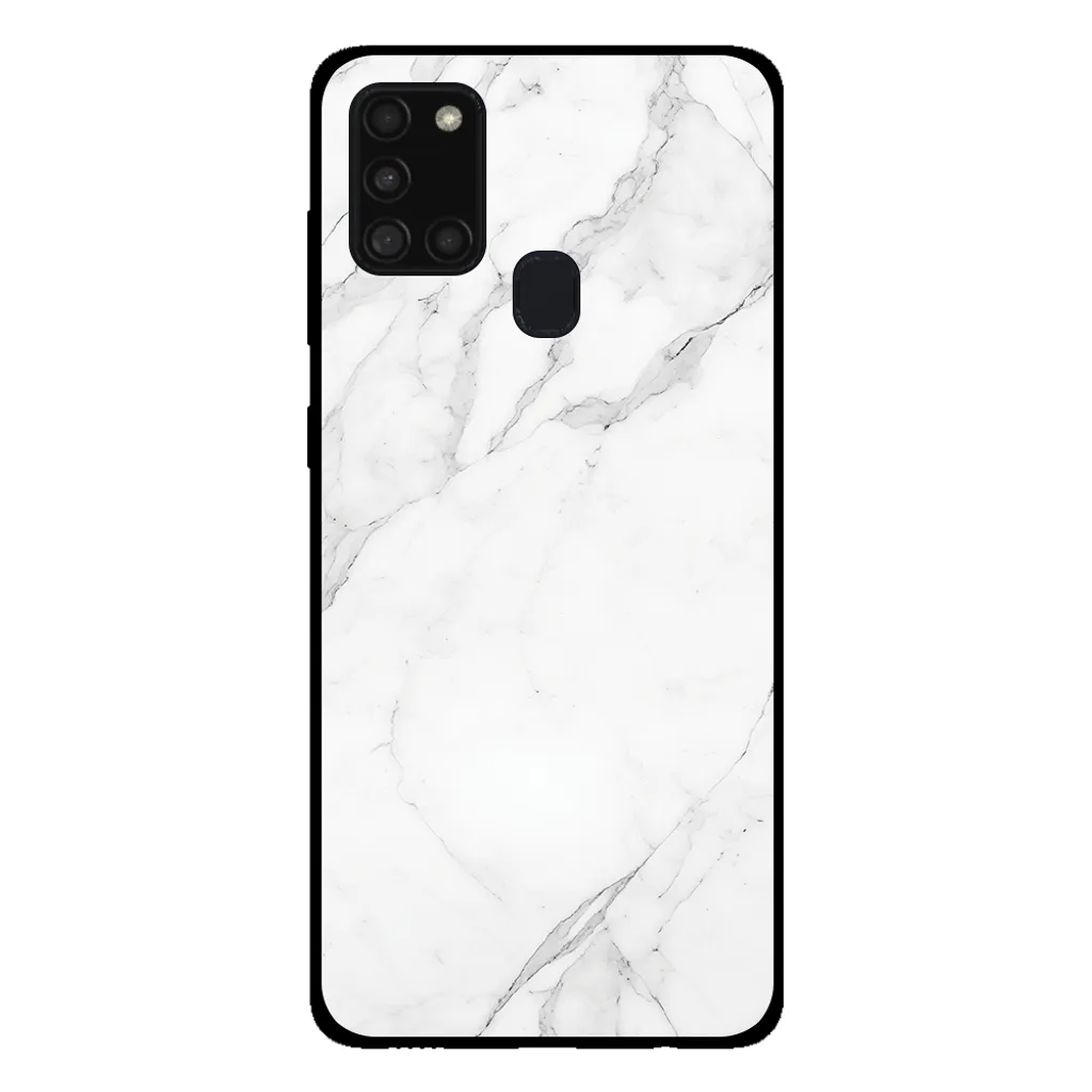 Custodia Samsung Galaxy A21s Smartphonica - Back Cover Marmo Bianco